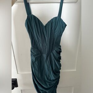 Revolve teal metallic mini dress size XS